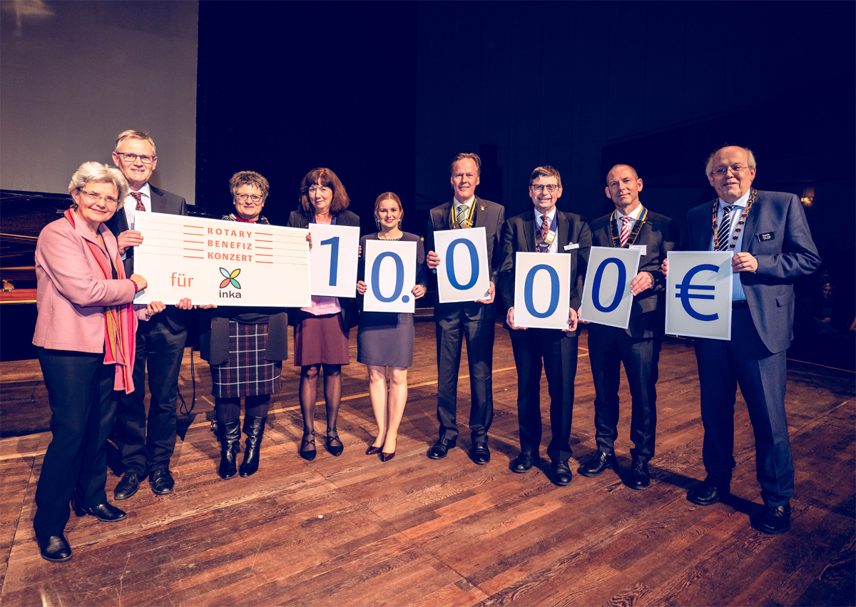 Rotary Charity Gala-Abend in Kiel ergibt 10.000 € für inka